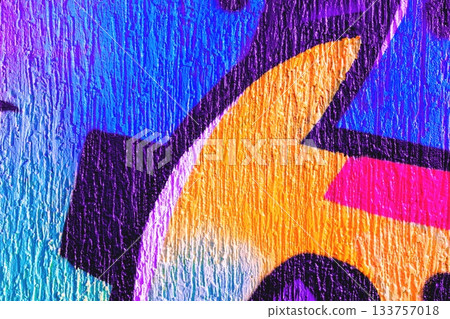 Vibrant Graffiti Art with Bold Neon Colors and Textured 2000s Style Vibrant Graffiti Art with Bold Neon Colors and Textured 2000s Style 133757018