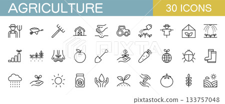 農業圖標集 133757048