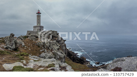 Majestic Lighthouse Overlooking the Rugged Coastline Majestic Lighthouse Overlooking the Rugged Coastline 133757429