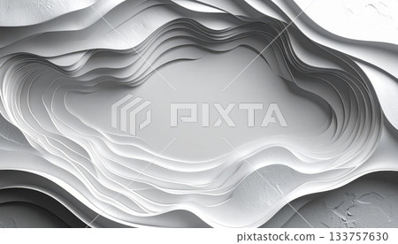 Abstract silver metal frame with a seamless blue wave pattern design element and subtle water texture 133757630
