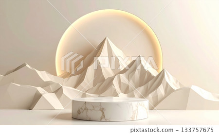 Clean white tissue paper object box on a luxury hotel room bed 133757675