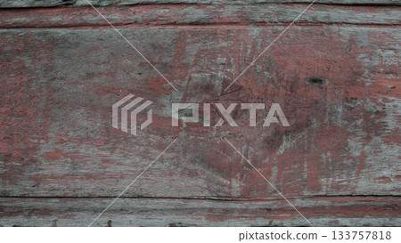 Old weathered wood texture surface with red stains Old weathered wood texture surface with red stains 133757818