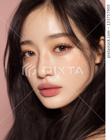 Portrait of a woman with moisturized and radiant skin Portrait of a woman with moisturized and radiant skin 133757909