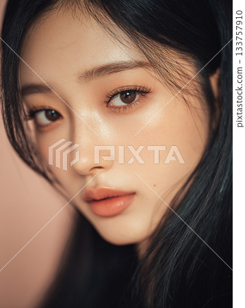 特寫鏡頭，眼神迷人，性感十足。 133757910