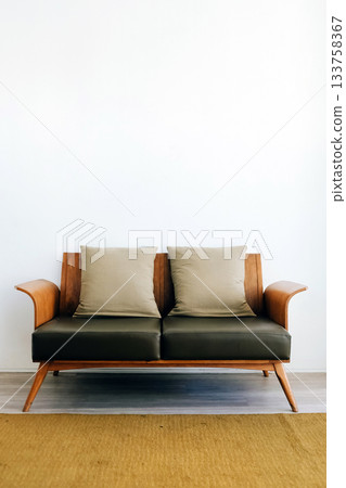 Sofa and pillow decoration in living room interior Sofa and pillow decoration in living room interior 133758367