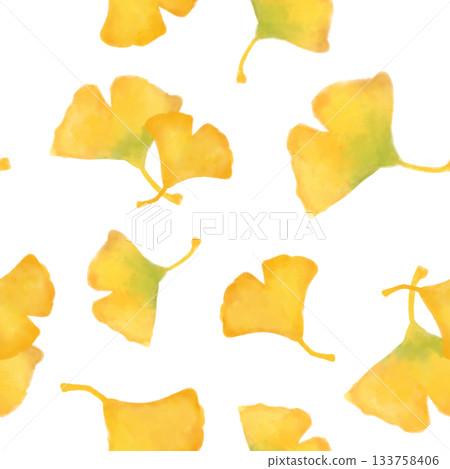 銀杏水彩無縫圖案背景素材,秋葉插圖設計素材 銀杏水彩無縫圖案背景素材,秋葉插圖設計素材 133758406