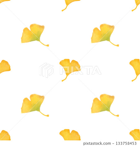 Ginkgo watercolor seamless pattern background material autumn leaves autumn leaves illustration design material Ginkgo watercolor seamless pattern background material autumn leaves autumn leaves illustration design material 133758453