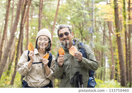 Family walking in the autumn mountains Family walking in the autumn mountains 133758460