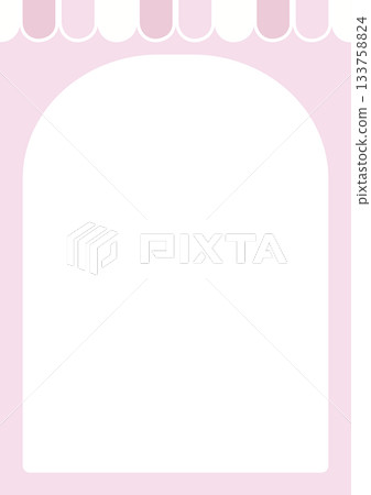 A4尺寸豎版菜單卡,粉紅色拱形窗戶帶遮陽篷 A4尺寸豎版菜單卡,粉紅色拱形窗戶帶遮陽篷 133758824