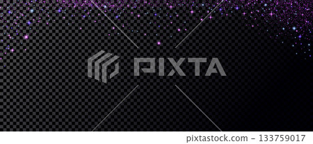 Purple and blue glitter background. Shimmer spray effect for Christmas celebration banners. Shiny stardust light powder texture. Festive particles border on dark background. Vector illustration Purple and blue glitter background. Shimmer spray effect for Christmas celebration banners. Shiny stardust light powder texture. Festive particles border on dark background. Vector illustration 133759017