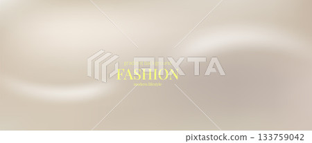 Pearl grey cream wave fashion gradient background. Neutral beige abstract gradation backdrop. Vector nude pale colors bg. Simple brown fashion design. Cover soft wavy transition 133759042