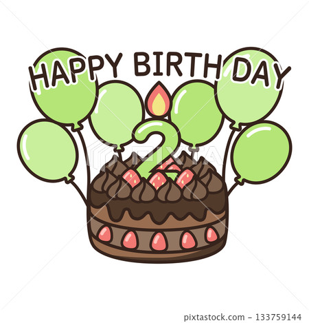 Birthday chocolate cake 133759144