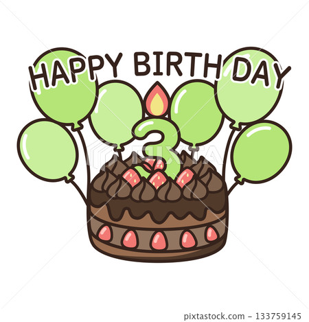 Birthday chocolate cake Birthday chocolate cake 133759145