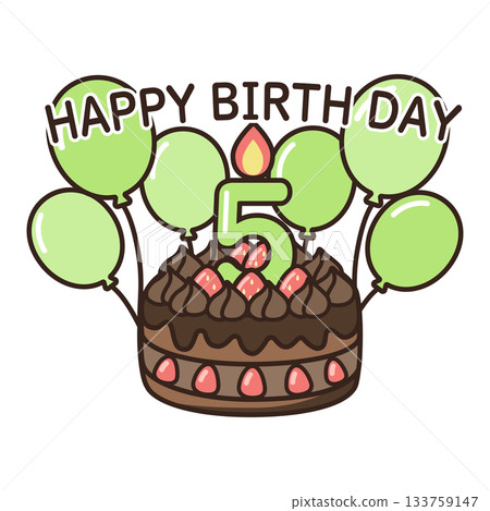 Birthday chocolate cake 133759147