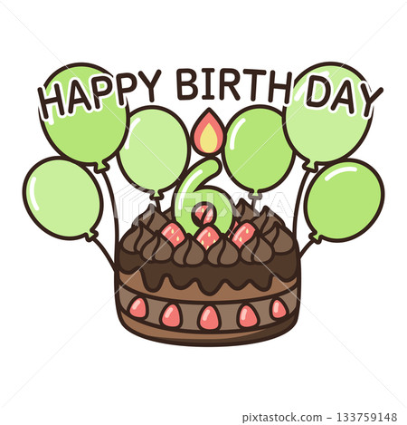 Birthday chocolate cake Birthday chocolate cake 133759148