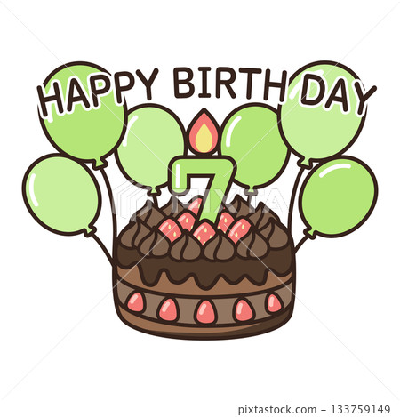 Birthday chocolate cake 133759149