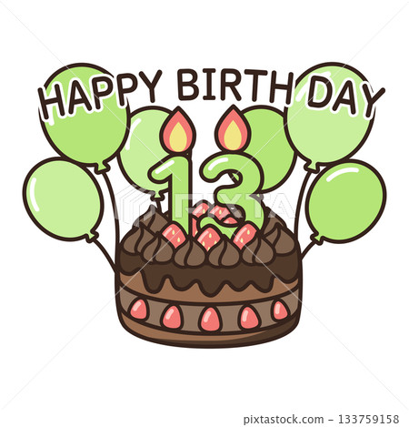 Birthday chocolate cake 133759158