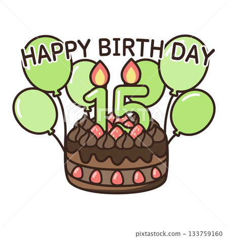 Birthday chocolate cake Birthday chocolate cake 133759160