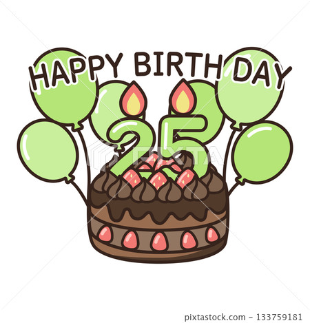 Birthday chocolate cake 133759181