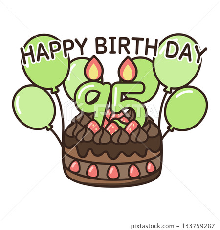 Birthday chocolate cake 133759287