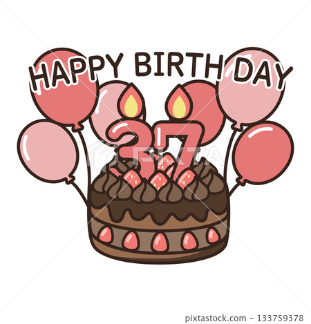 Birthday chocolate cake 133759378