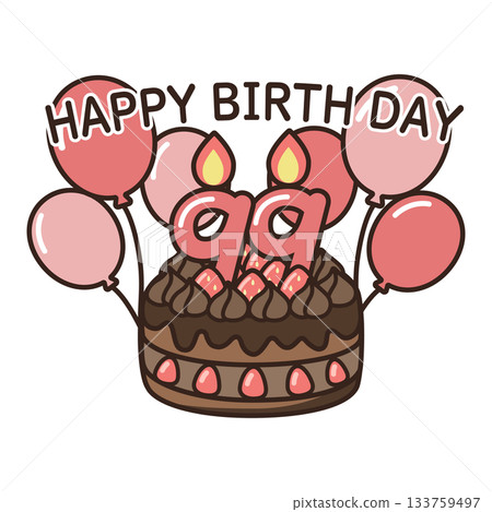 Birthday chocolate cake Birthday chocolate cake 133759497