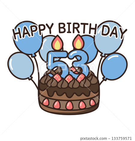 Birthday chocolate cake Birthday chocolate cake 133759571