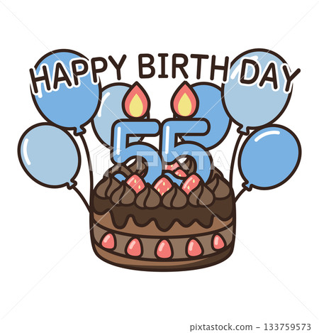 Birthday chocolate cake Birthday chocolate cake 133759573