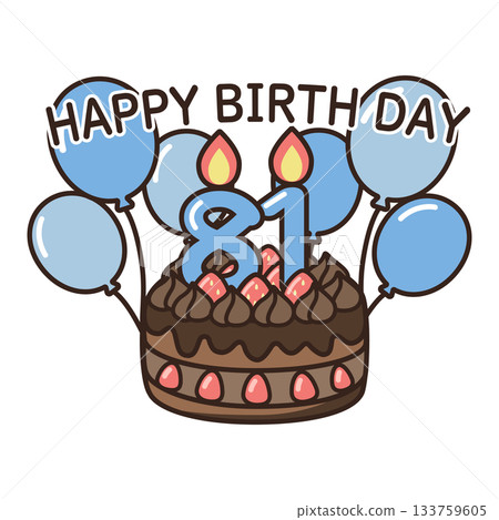 Birthday chocolate cake Birthday chocolate cake 133759605