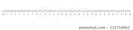 Ruler scale 30 centimeters. Measuring chart with 300 mm , with numbers. Length measurement height, distance, math.Ruler scale, sewing tool template. Ruler scale 30 centimeters. Measuring chart with 300 mm , with numbers. Length measurement height, distance, math.Ruler scale, sewing tool template. 133759662