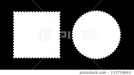 Backdrops for postcards, letters, empty borders. Postage stamp template frames. Circle or oval and rectangular blank vintage stamps. Coupons, label, tags, boxes with wavy, wiggly perforated edges. Backdrops for postcards, letters, empty borders. Postage stamp template frames. Circle or oval and rectangular blank vintage stamps. Coupons, label, tags, boxes with wavy, wiggly perforated edges. 133759663