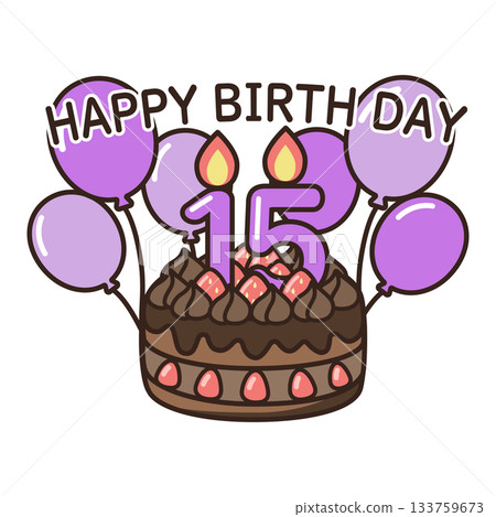 Birthday chocolate cake 133759673