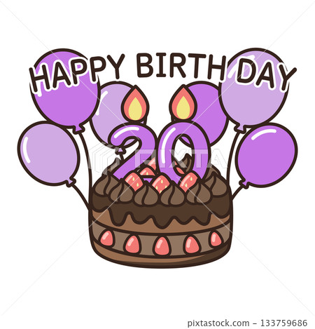 Birthday chocolate cake Birthday chocolate cake 133759686