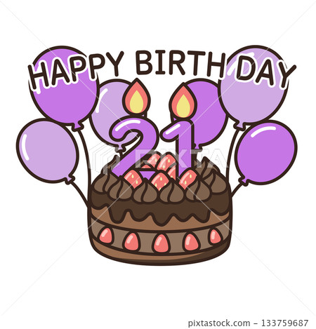Birthday chocolate cake Birthday chocolate cake 133759687