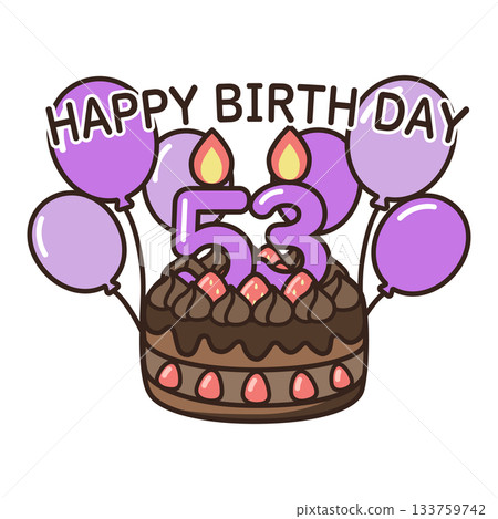 Birthday chocolate cake Birthday chocolate cake 133759742