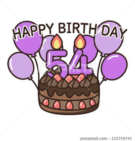 Birthday chocolate cake Birthday chocolate cake 133759743