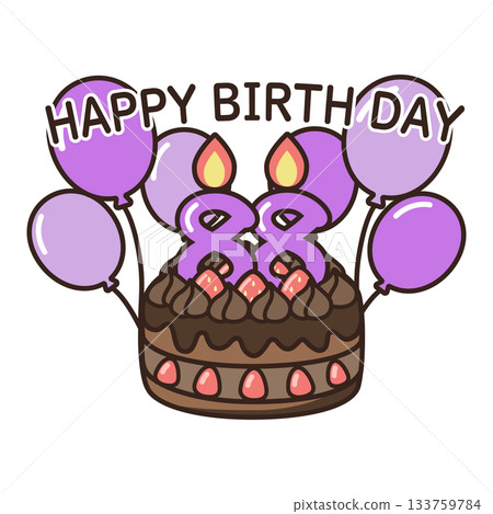 Birthday chocolate cake 133759784