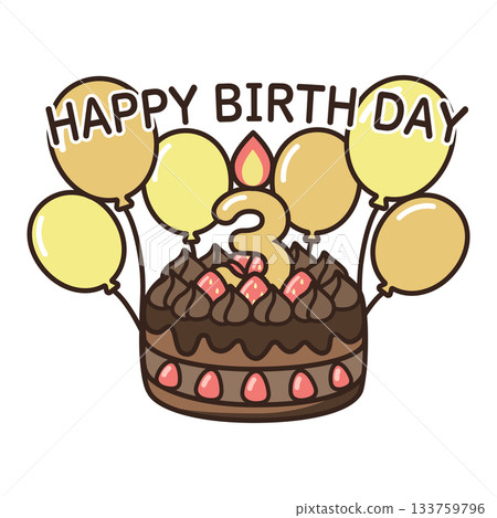 生日巧克力蛋糕 133759796