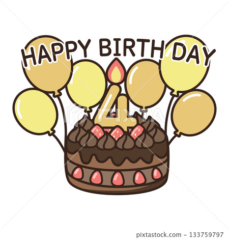 Birthday chocolate cake Birthday chocolate cake 133759797