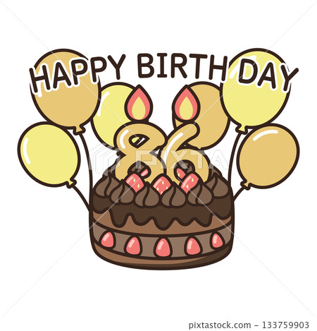 Birthday chocolate cake 133759903