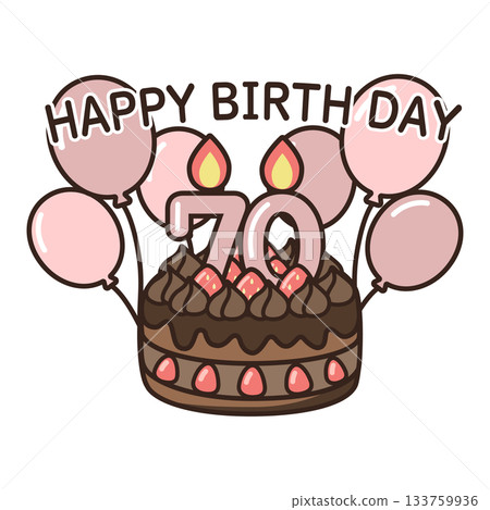 Birthday chocolate cake 133759936