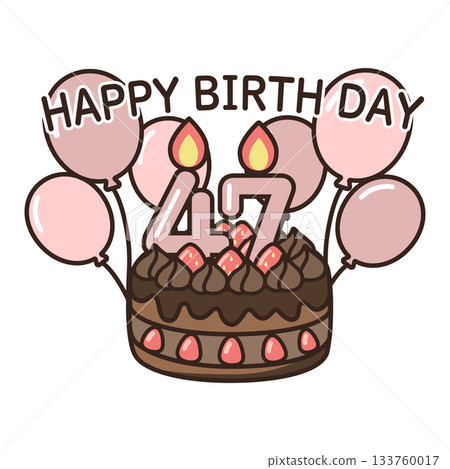 Birthday chocolate cake 133760017