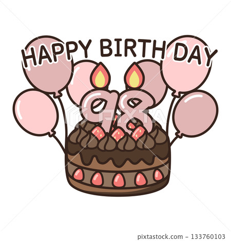 Birthday chocolate cake 133760103