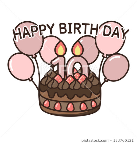 Birthday chocolate cake 133760121