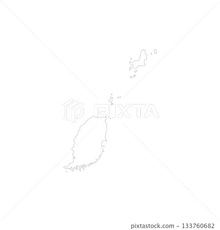 Grenada map outline vectors illustration. Grenada map outline vectors illustration. 133760682