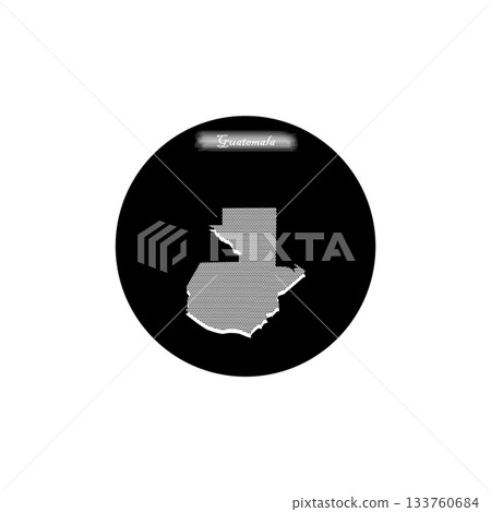 Guatemala map icon black color. Guatemala map icon black color. 133760684