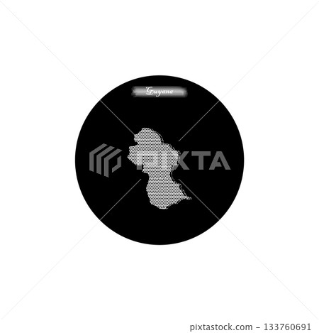 vectors black and white map of Guyana. vectors black and white map of Guyana. 133760691