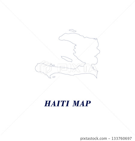 map of haiti simple outline design. 133760697