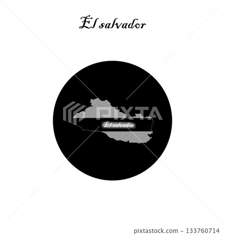 El salvador map icon vectors illustration. 133760714