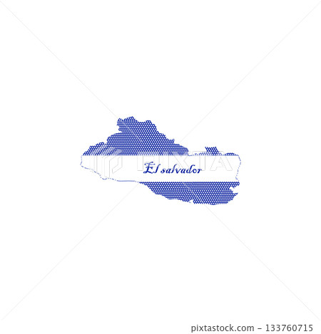 El salvador map icon vectors illustration flag style. 133760715